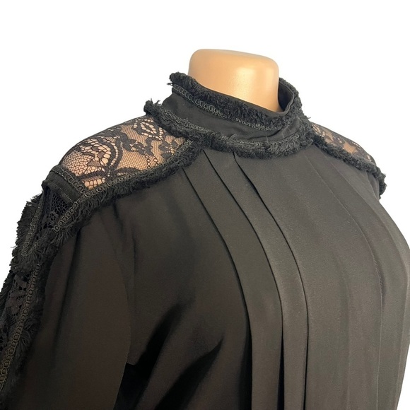 Endless Rose High Neck Black Lace Dress - Picture 2 of 9